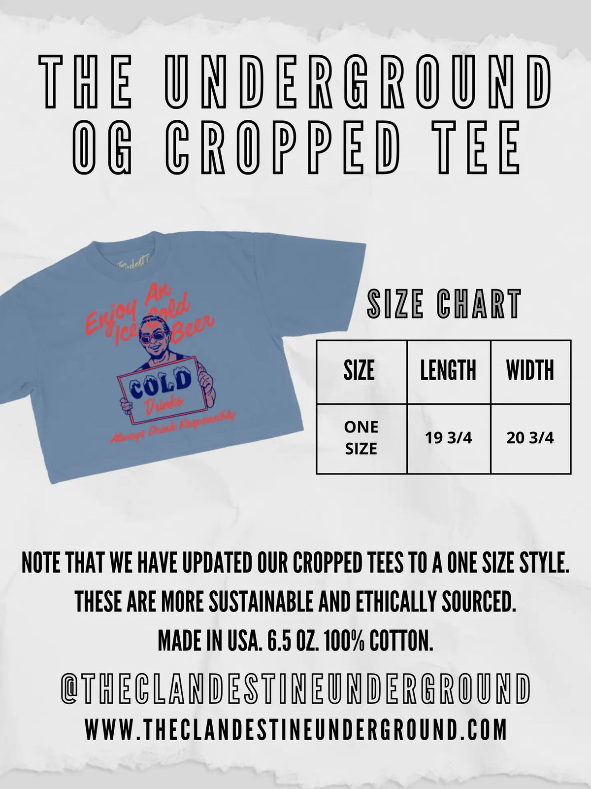 locals only cropped tee | FINAL SALE