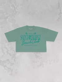 saint tropez beach club cropped tee