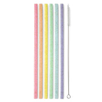 swig rainbow glitter reusable straw set