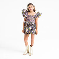 TWEEN tyler black daisy smocked set | FINAL SALE