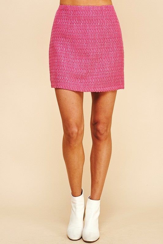 Tweed on sale skirt pink