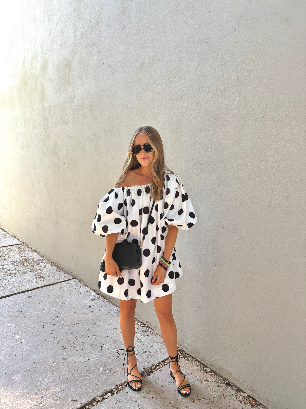 dottie off-the-shoulder bubble dress