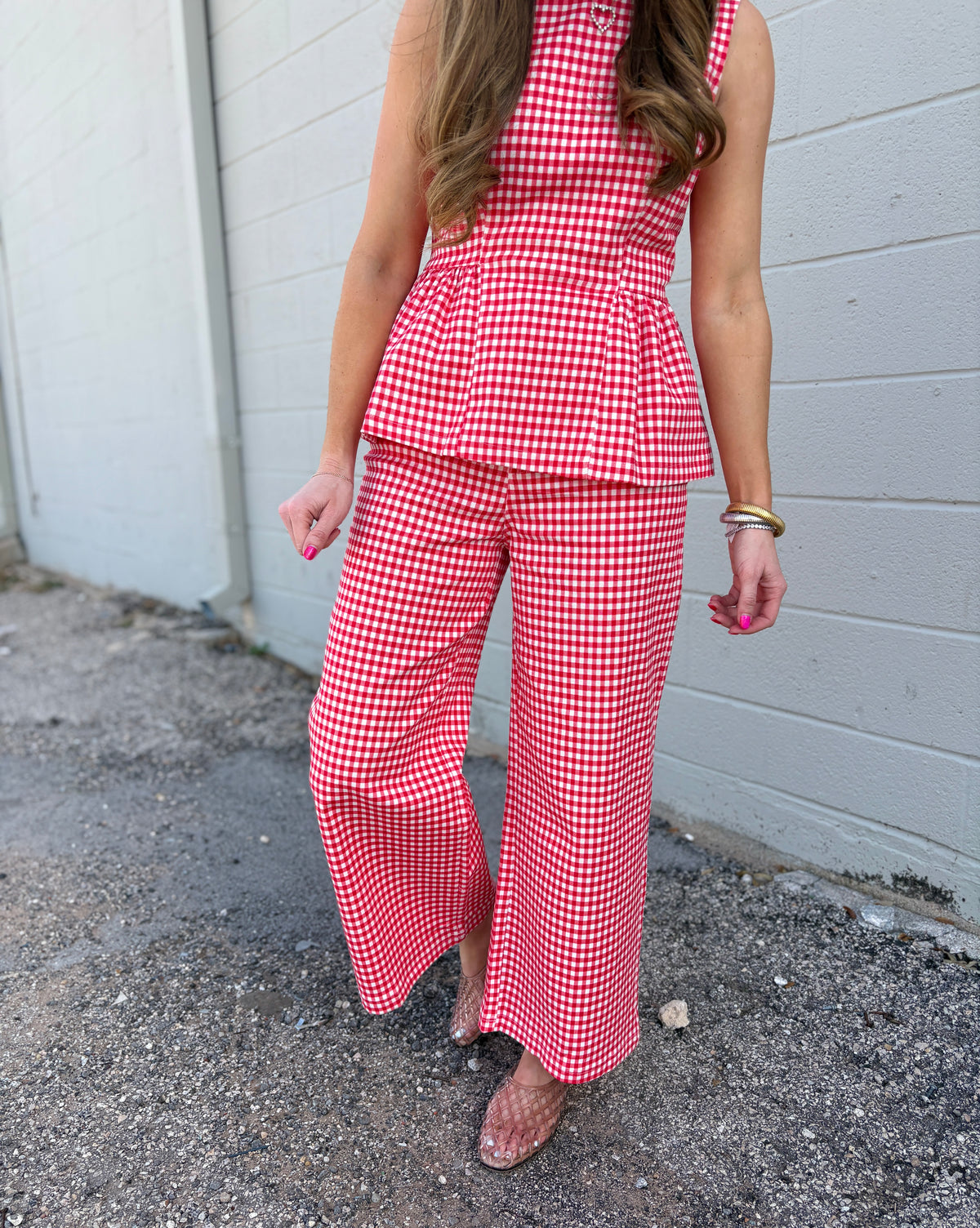 check on it gingham pants