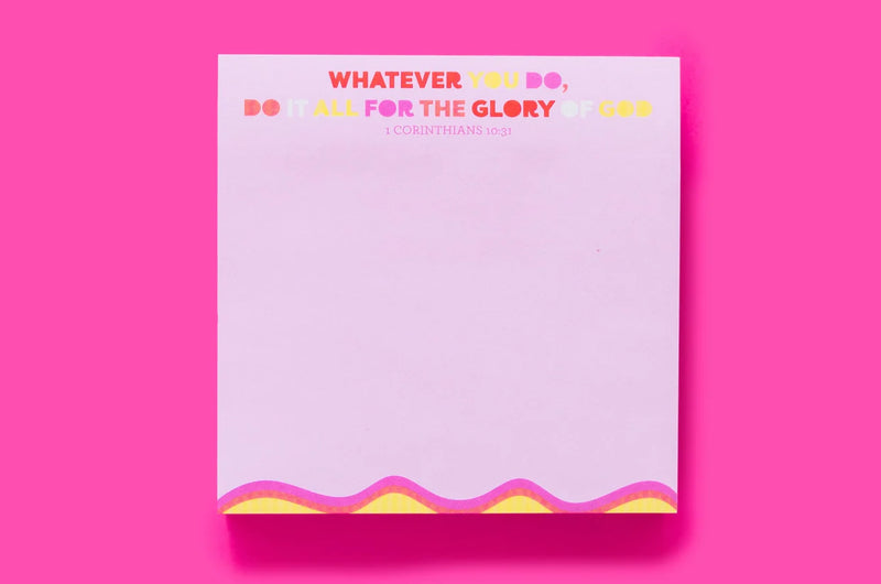 Glory of god sticky reminder pad