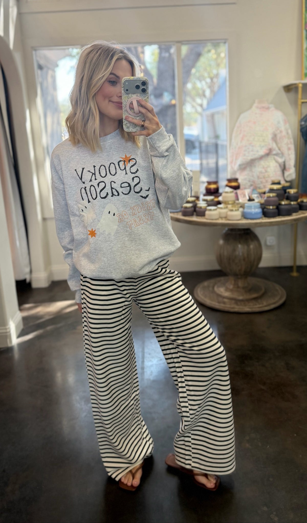 ghost season graphic sweatshirt