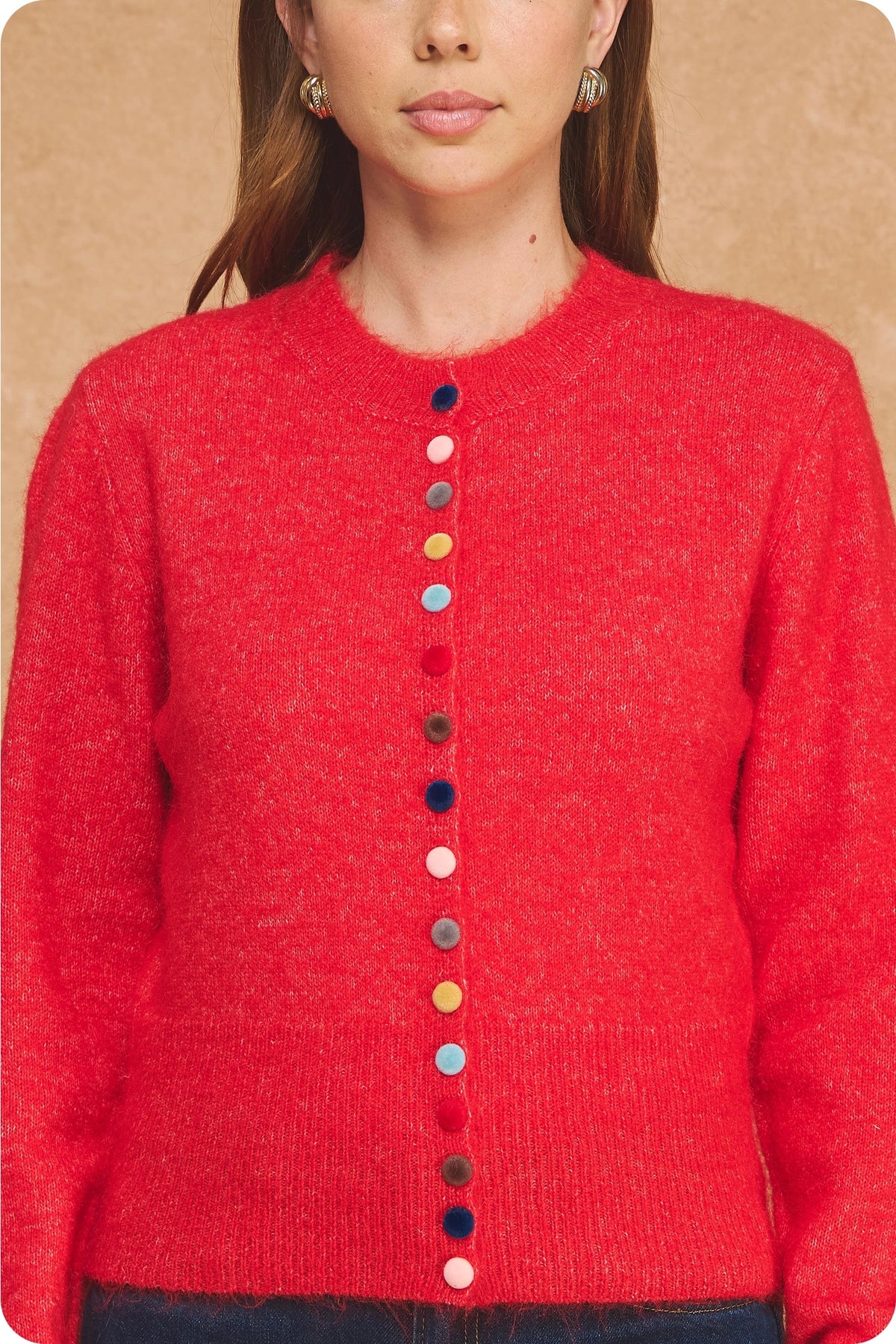grady multi-color button cardigan