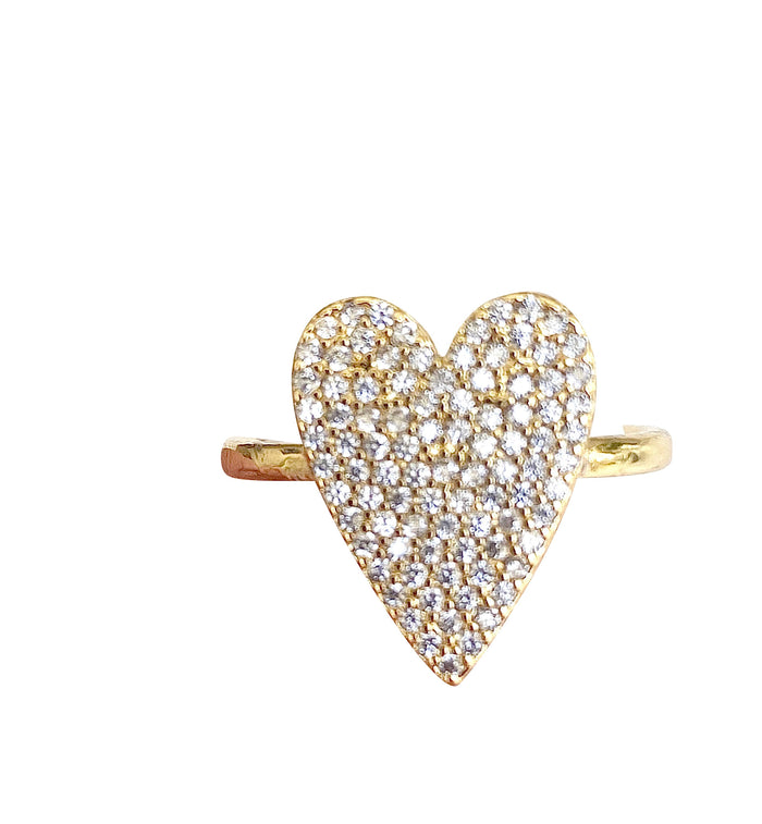 medium heart ring