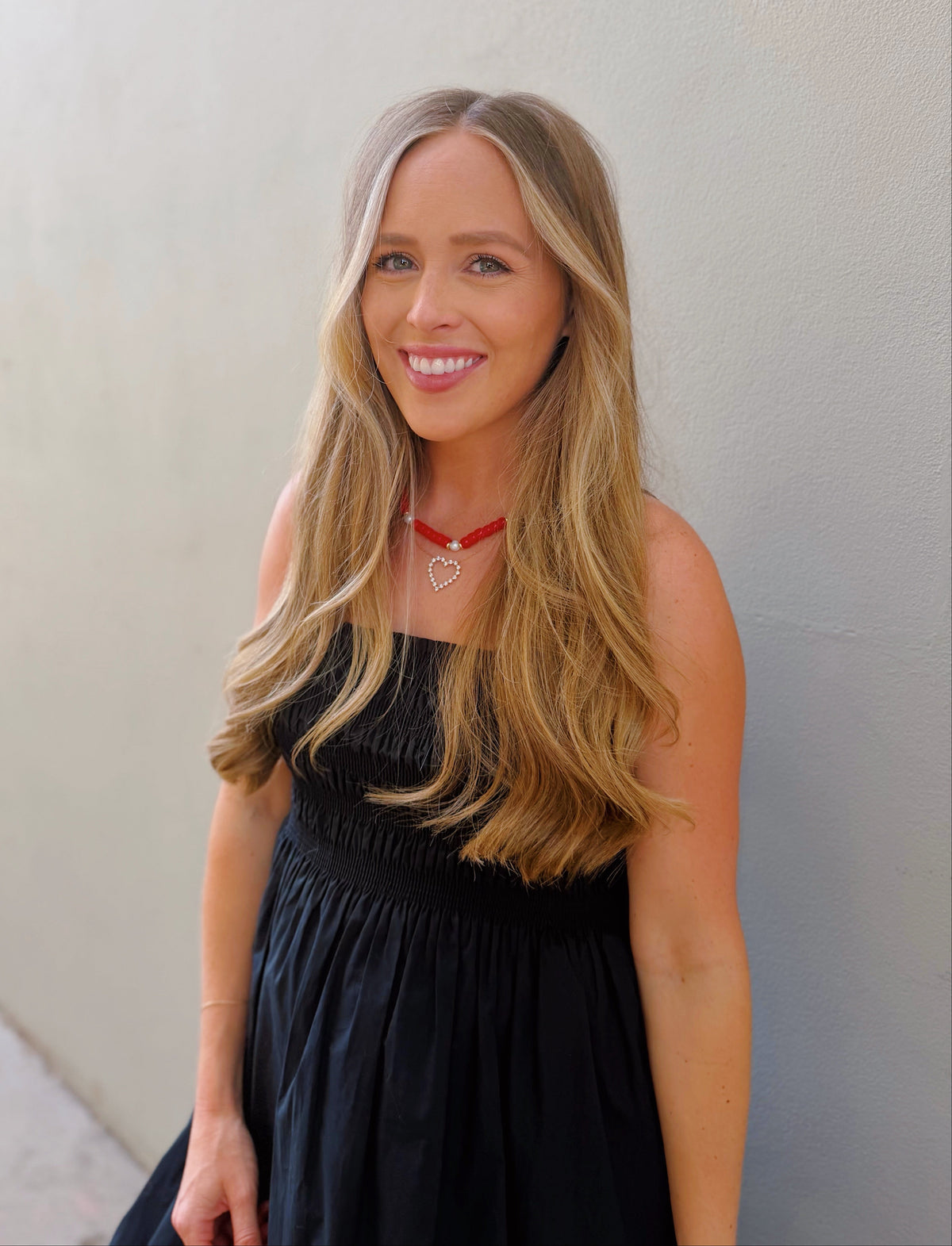 victory beaded necklace | red