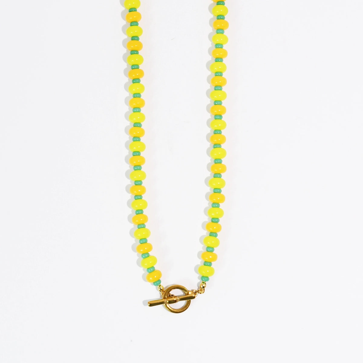 yellow candy beads necklace