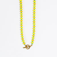 yellow candy beads necklace