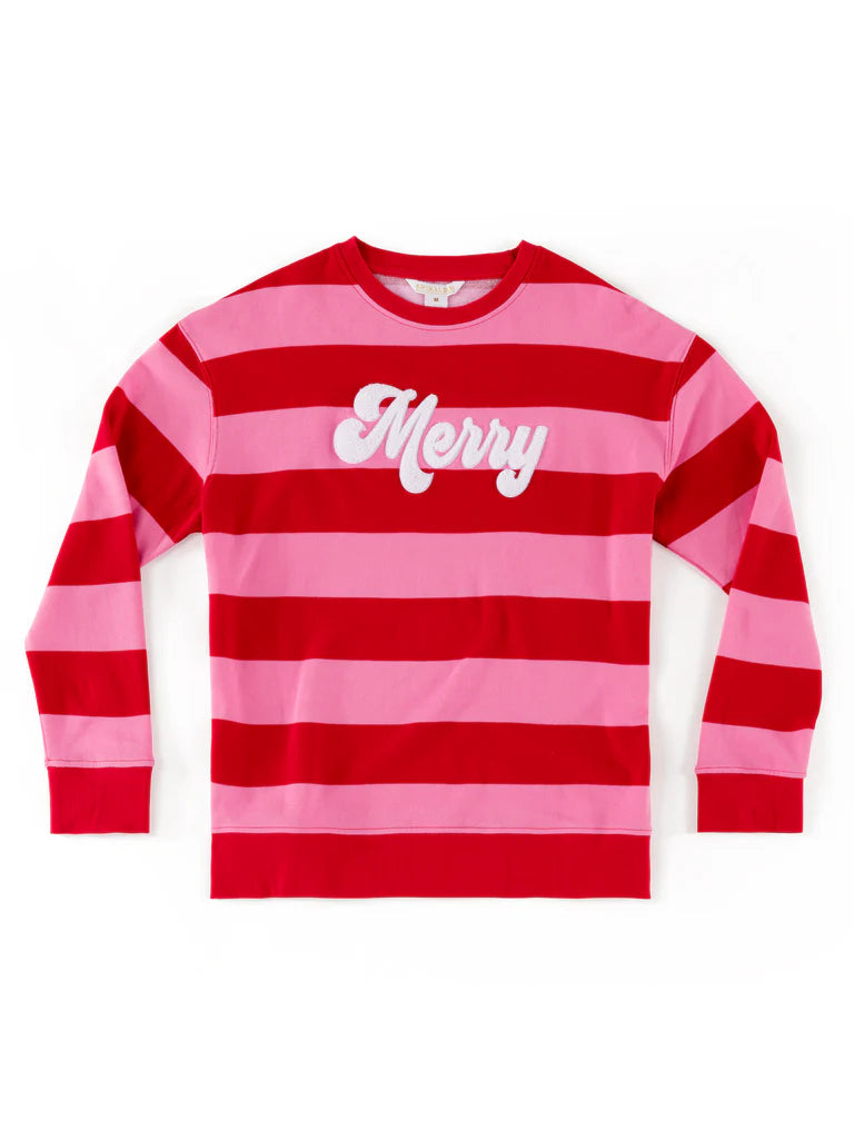 merry stripe sweatshirt