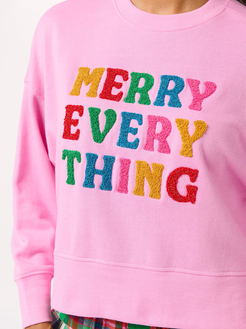 merry everything classic crewneck sweatshirtj