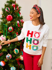 ho ho ho bows classic crewneck sweatshirt