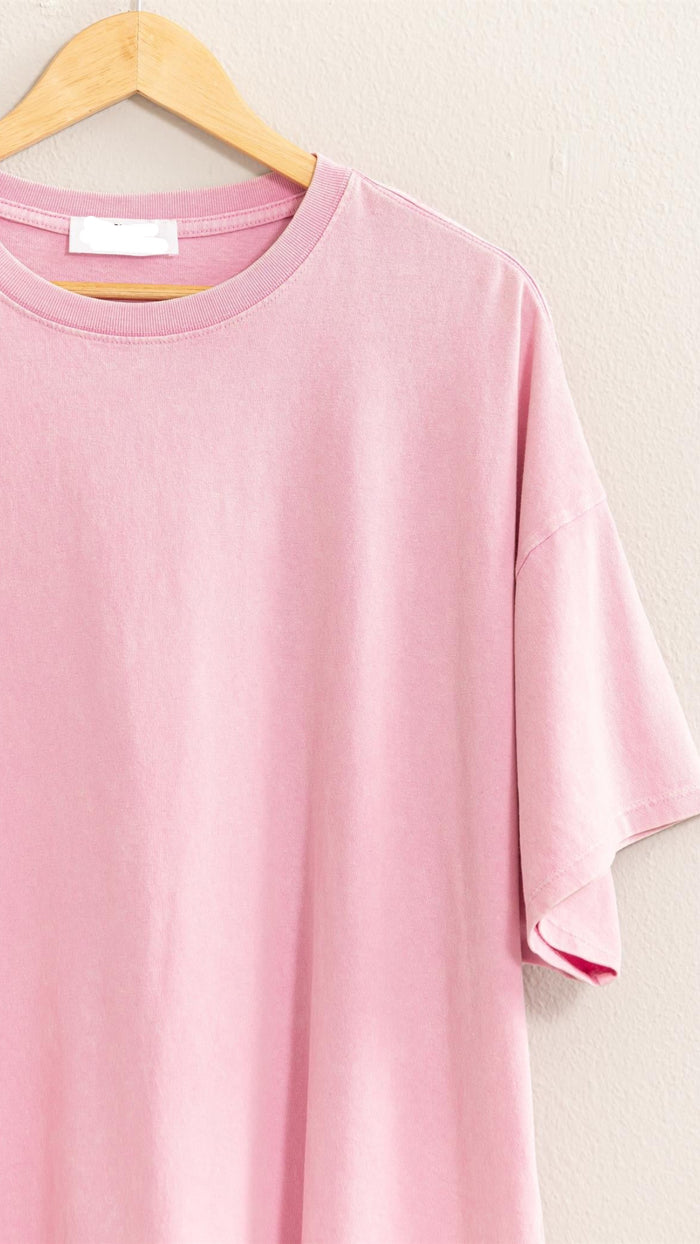 laid back oversized tee | pink