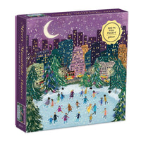 merry moonlight skaters 500pc foil puzzle