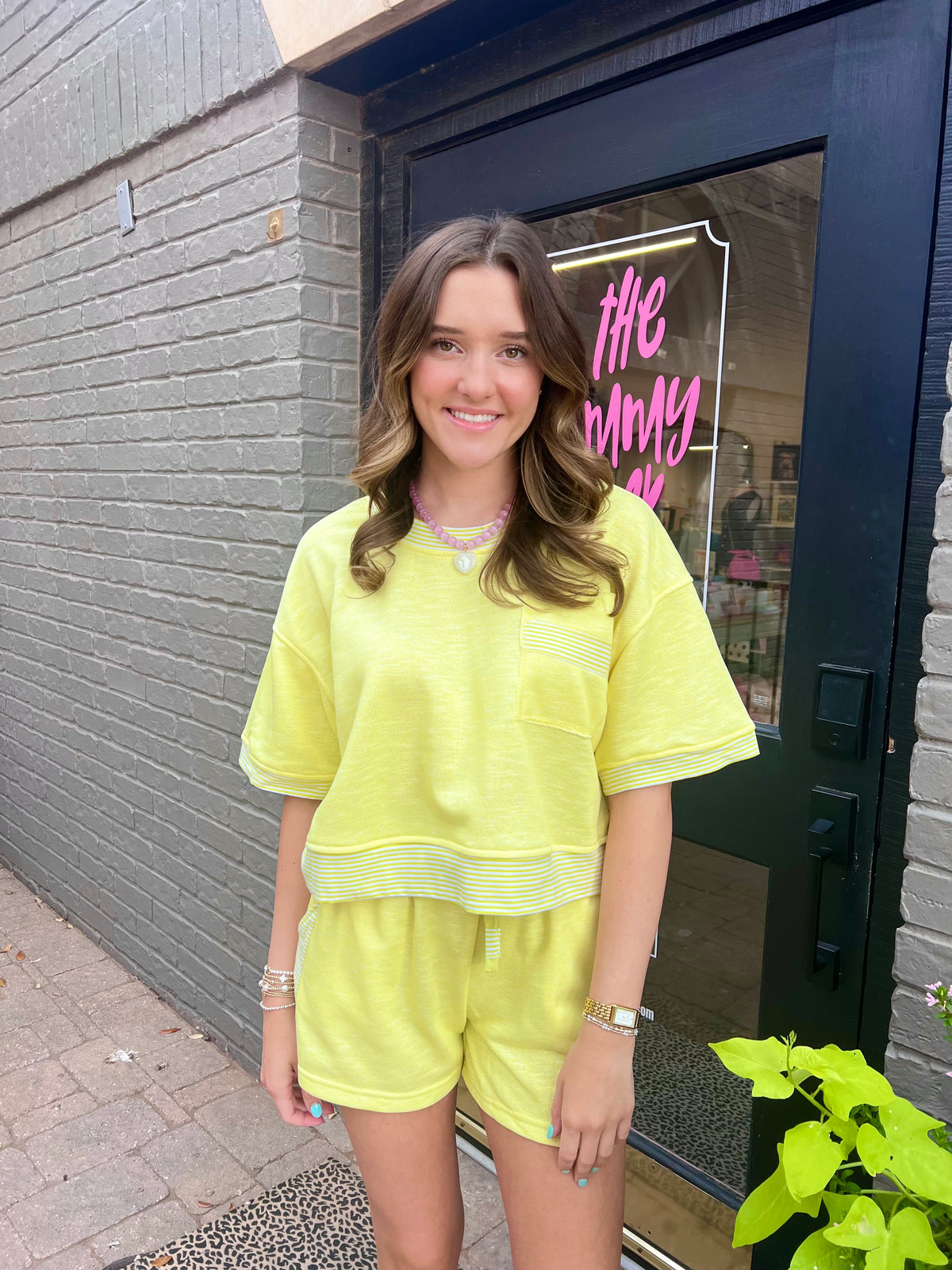 mood booster lime short set