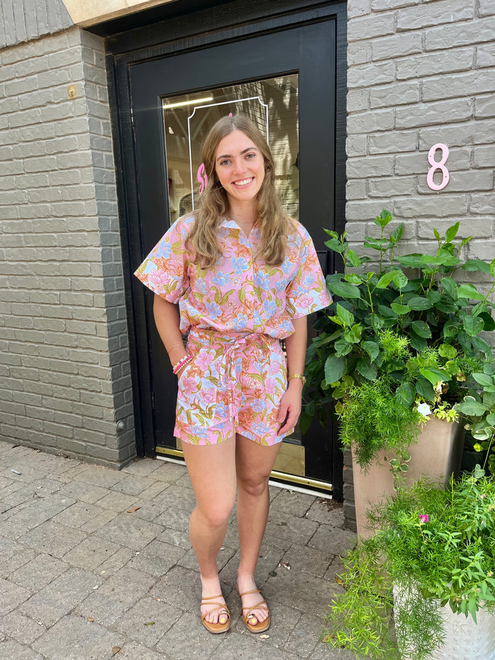 gianna floral collared shirt