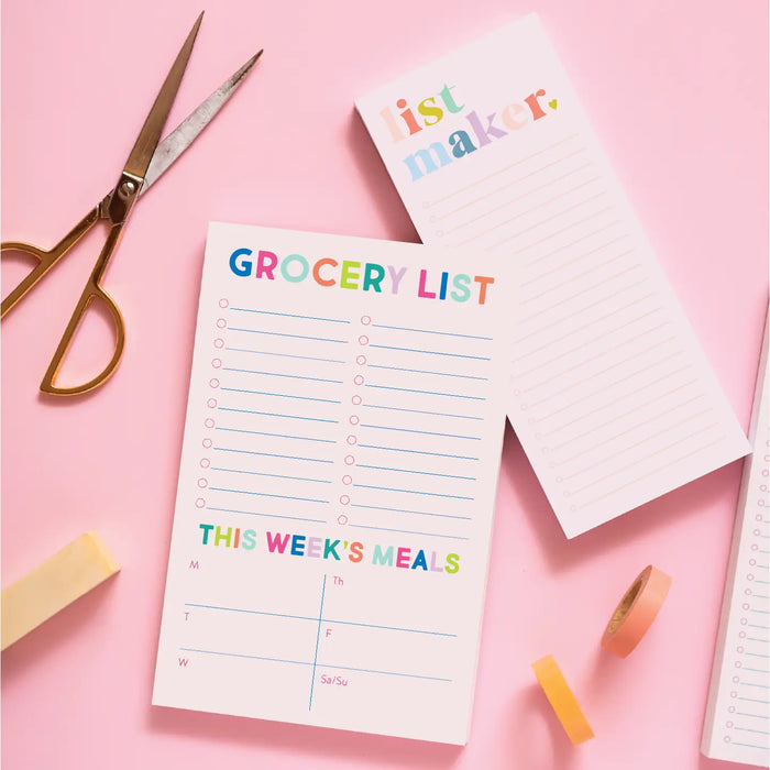 grocery list notepad