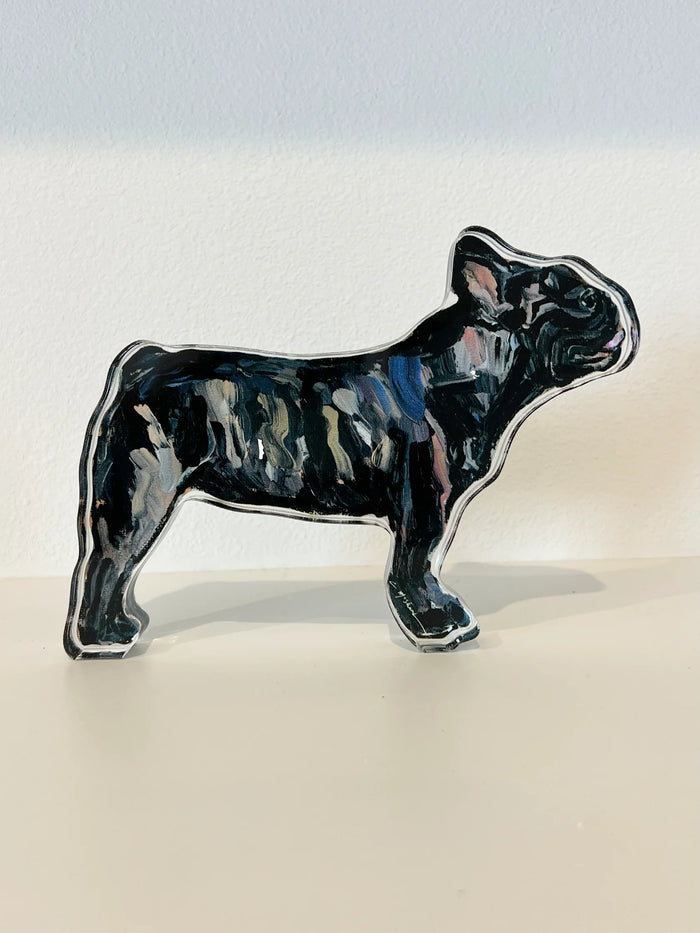 chelsea mcshane art | Brindle Frenchie acrylic cutout