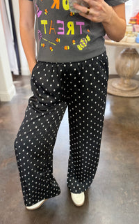 on the dotted line wide-leg pants