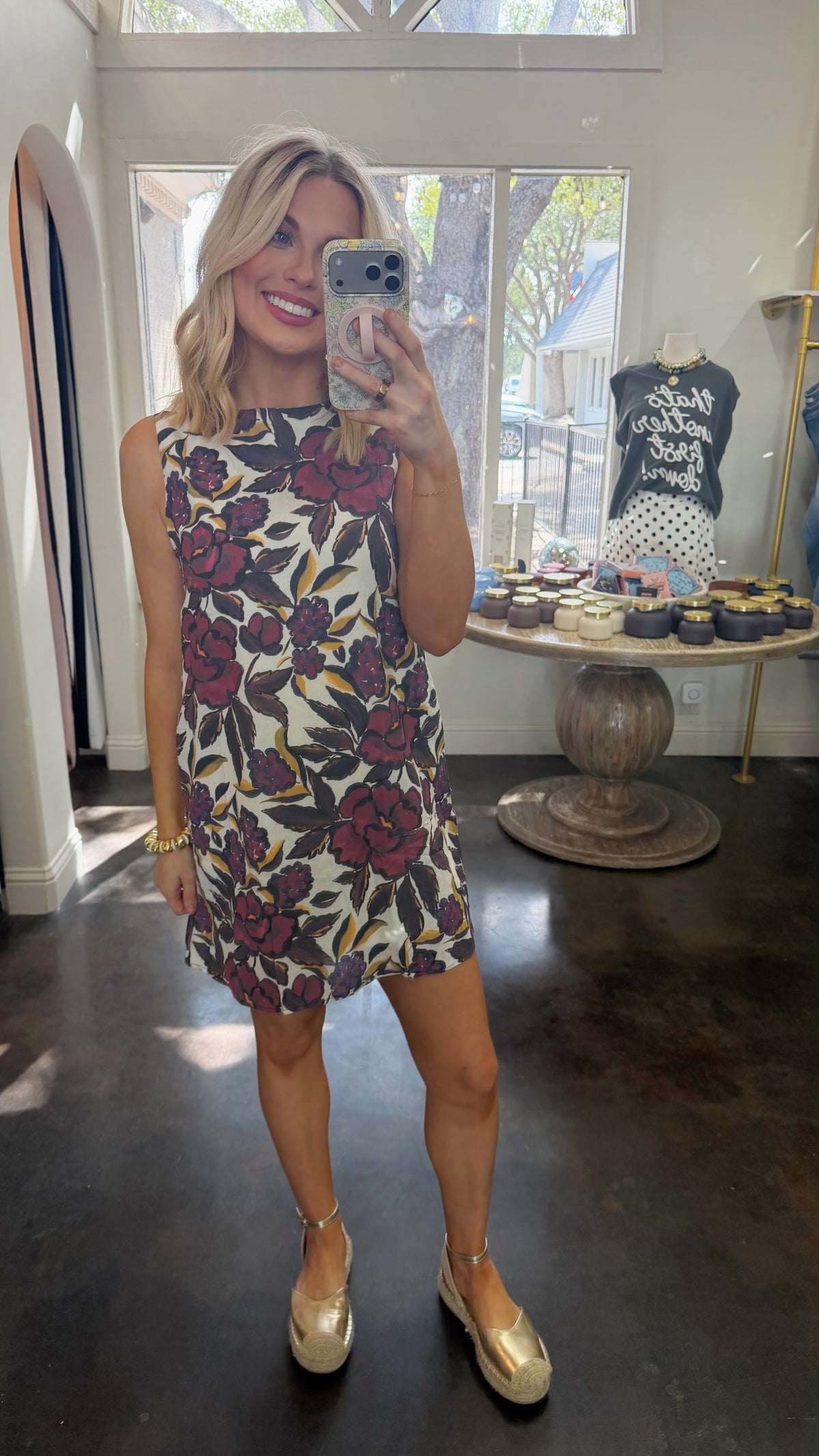 cabernet cutie floral dress
