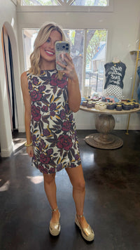 cabernet cutie floral dress