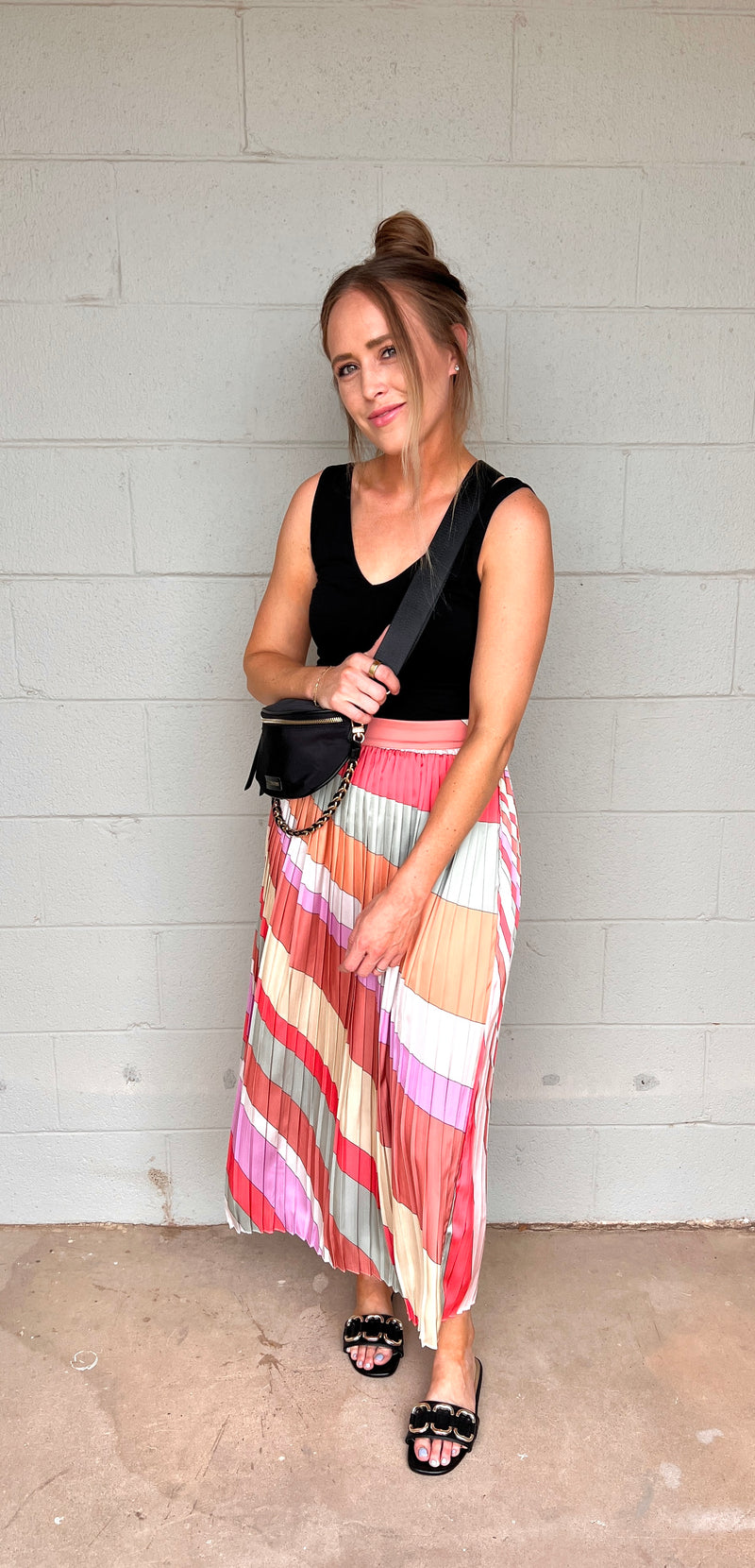 got your attention striped midi skirt || FINAL SALE