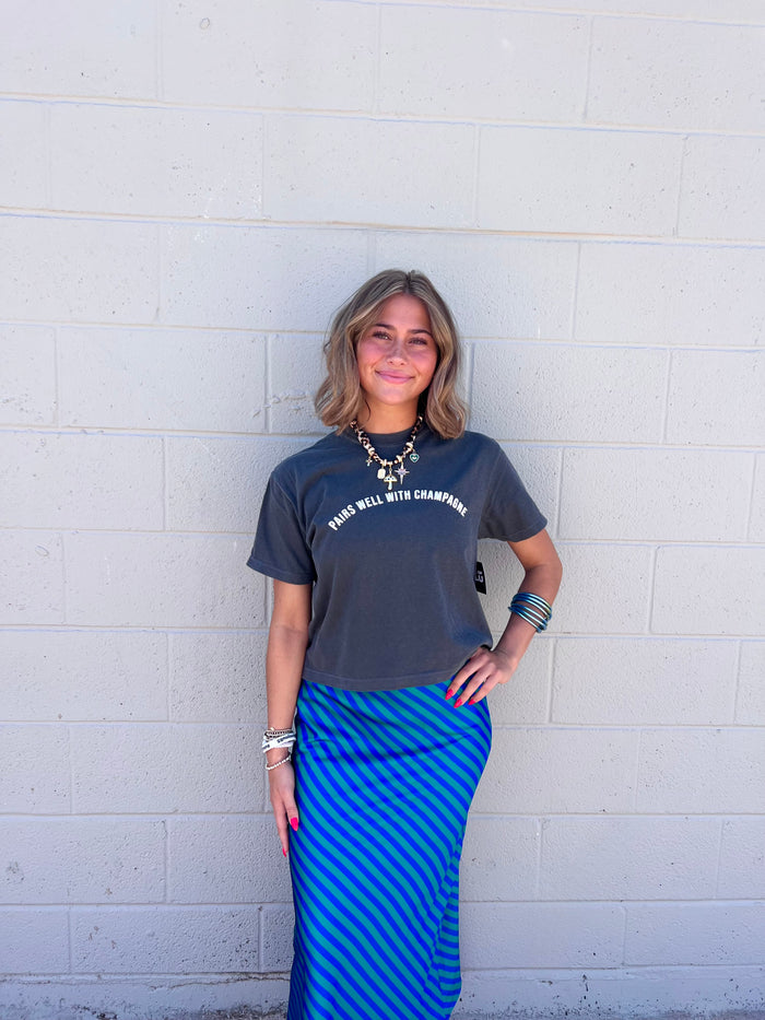 pairs well with champagne® cropped tee