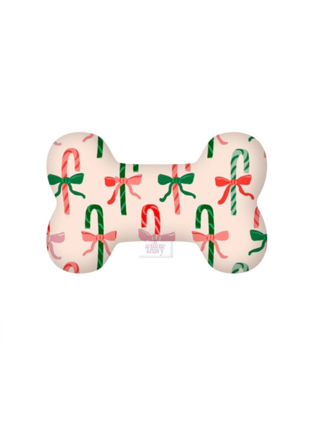 candy cane dog toy