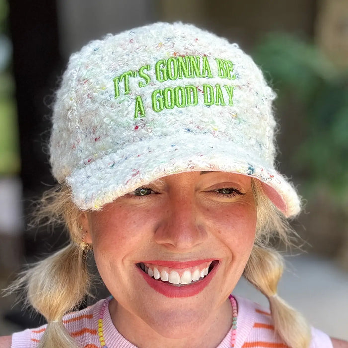 good day cream sherpa hat