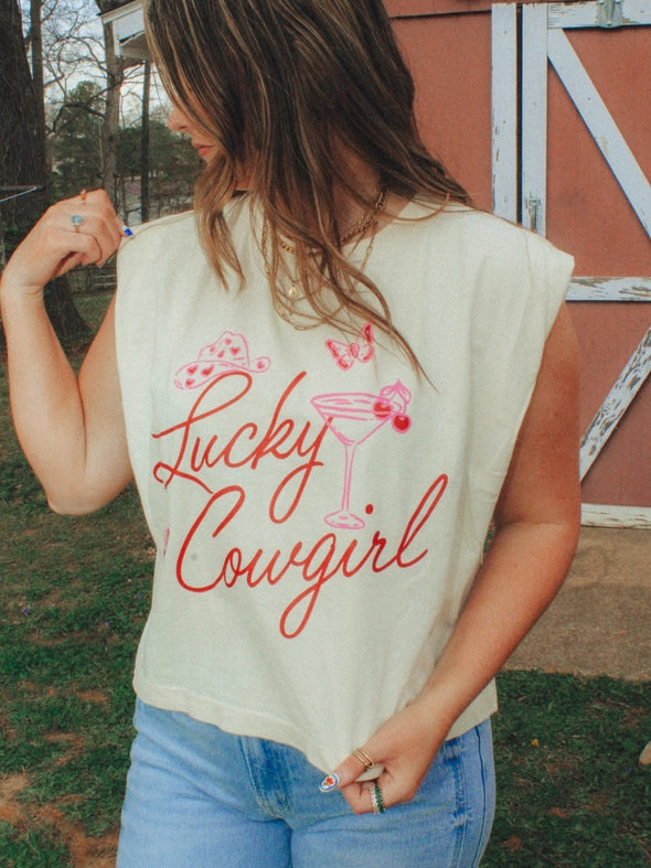 lucky cowgirl muscle tank