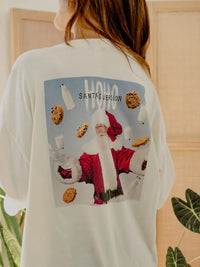 santas version oversized graphic tee