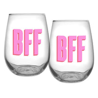 BFF wine glasses set of 2