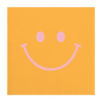 orange smiley napkins | 20ct