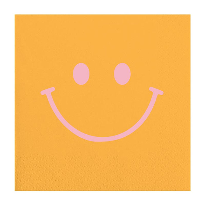 orange smiley napkins | 20ct