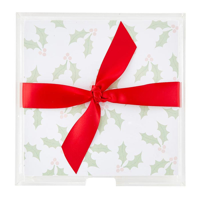 mistletoe notepad with tray