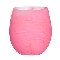 pink resin wine glass