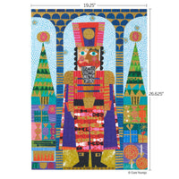 gold foil festive nutcracker 1000pc puzzle