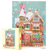 glitter gingerbread house 1000pc puzzle