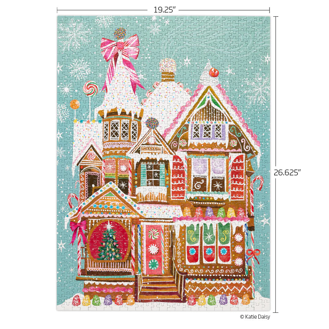 glitter gingerbread house 1000pc puzzle