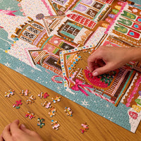 glitter gingerbread house 1000pc puzzle