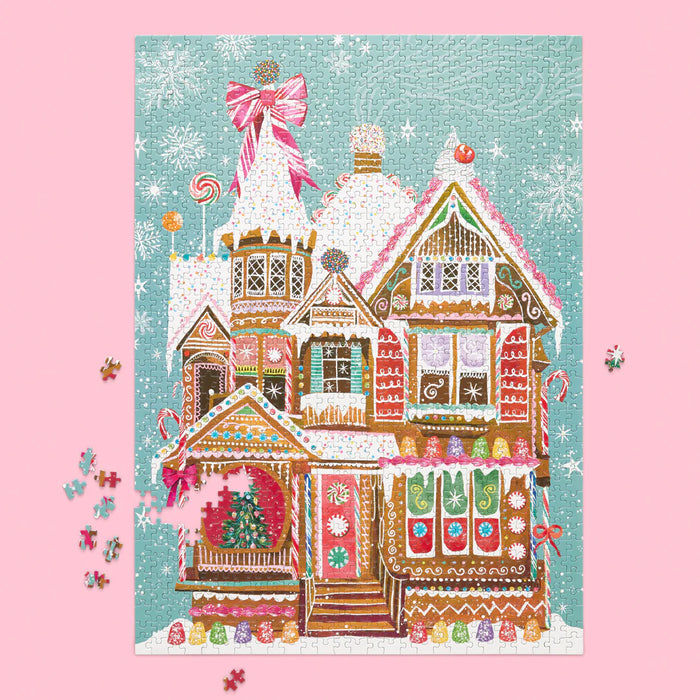 glitter gingerbread house 1000pc puzzle