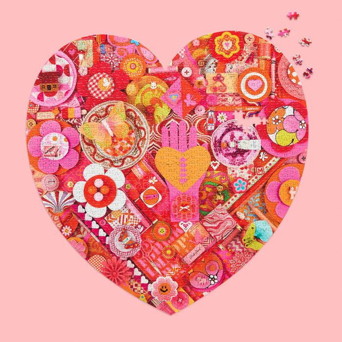 heart collage 1000pc puzzle