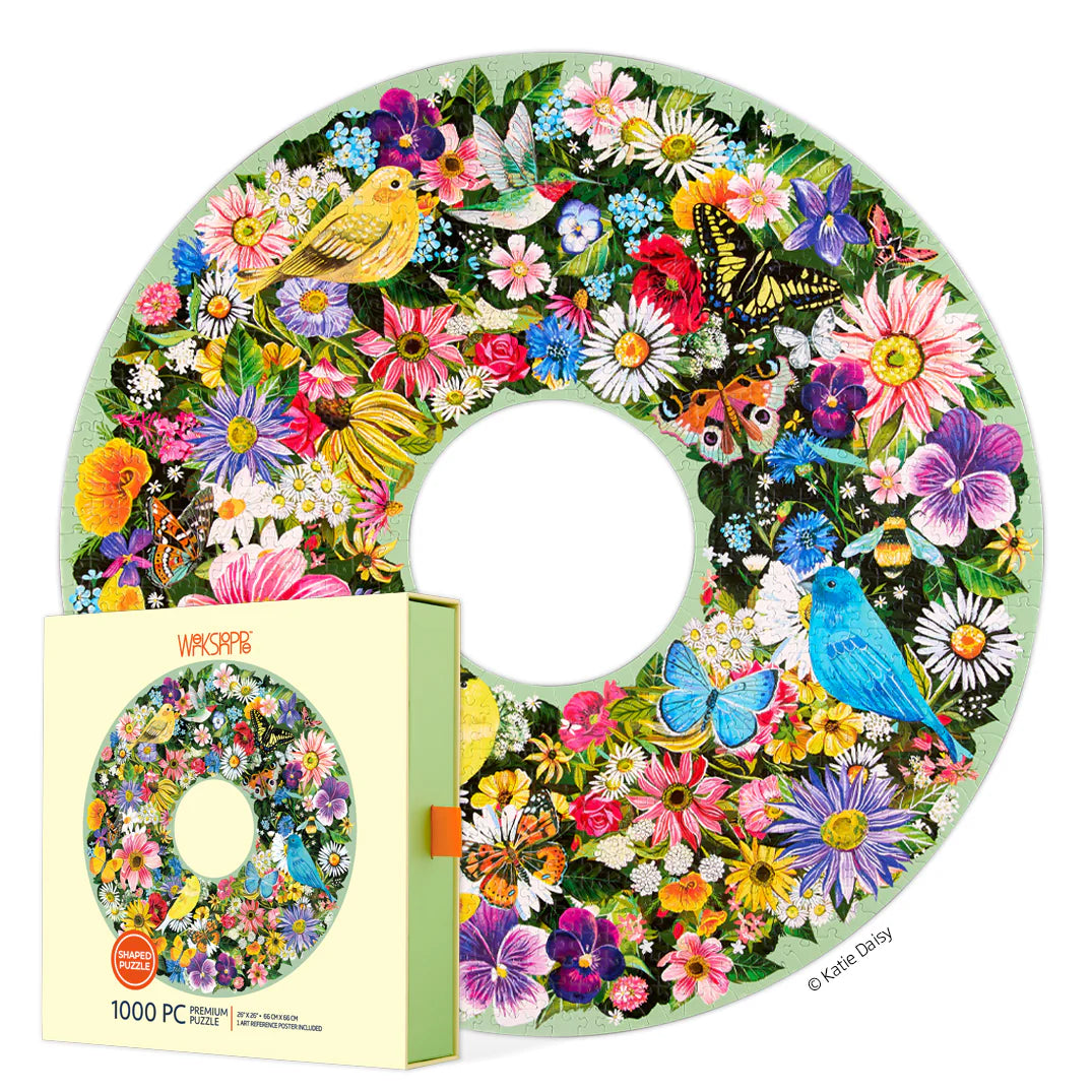 spring floral wreath 1000pc puzzle