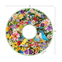 spring floral wreath 1000pc puzzle
