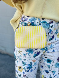 bondi yellow minaudiere clutch