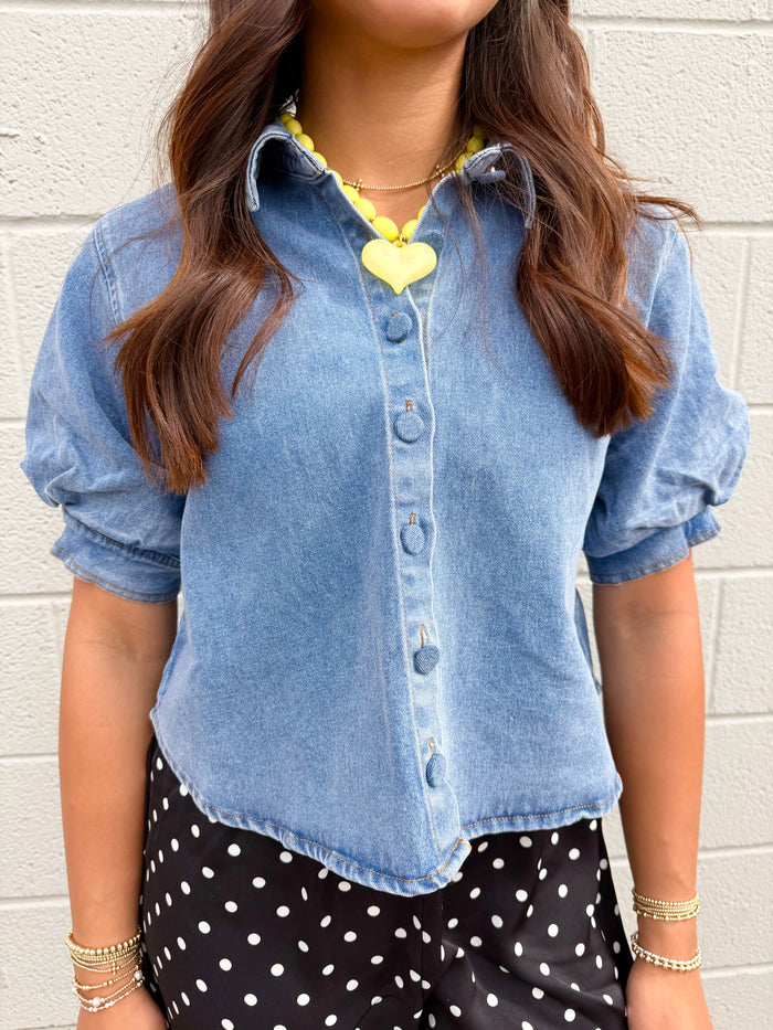 country club cowgirl collared top
