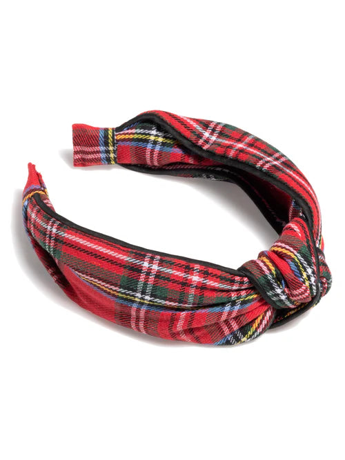 festive plaid headband