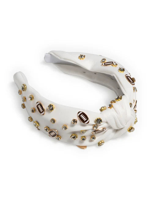 football charms headband | white