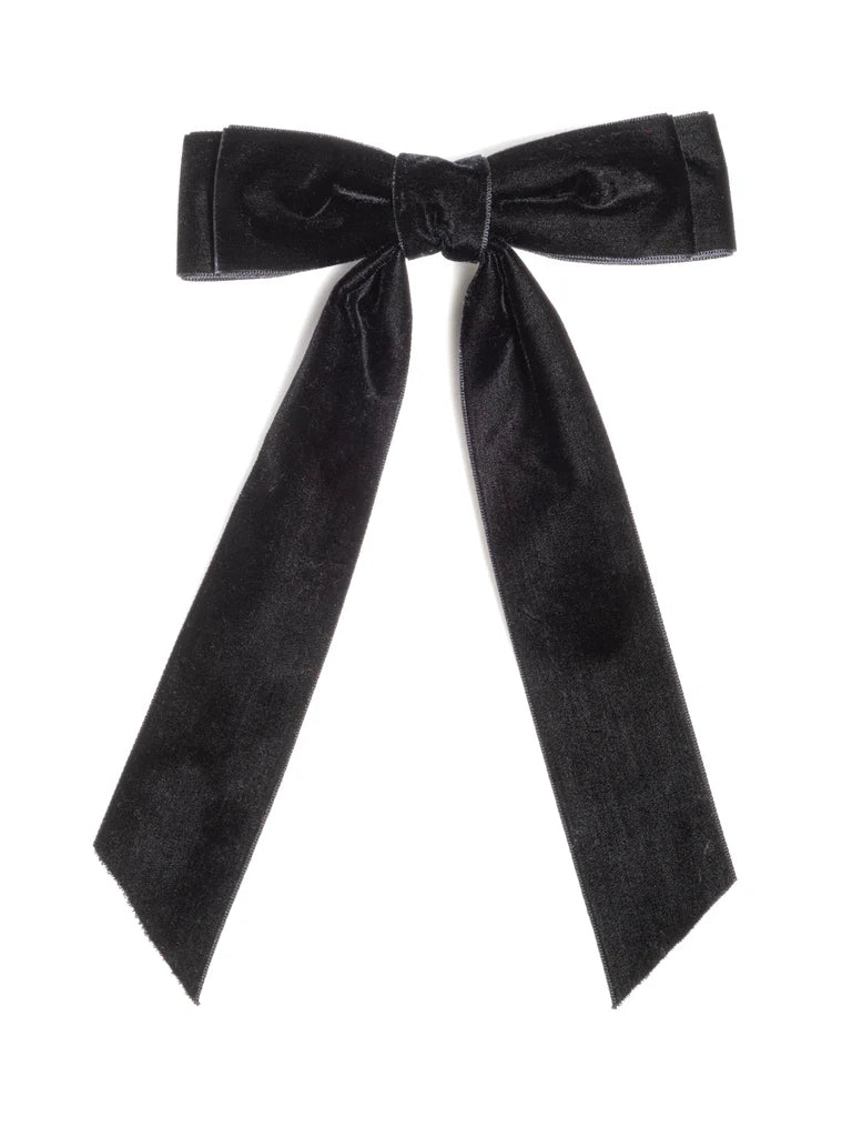 velvet bow clip